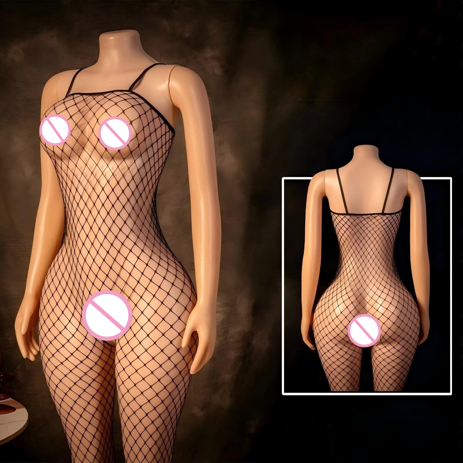 Breast Wrapping Teddies Bodysu - Bodystocking Fishnet reseña y precio
