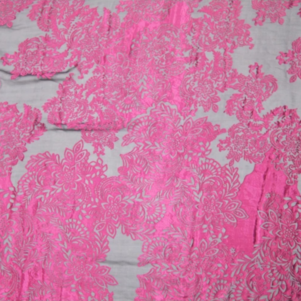 Fashion Large Pink Flower Desi - Robe Silk Women reseña y precio