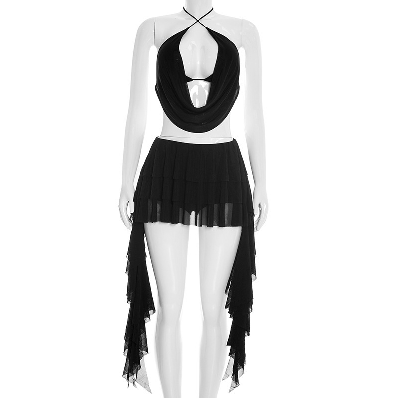 Women Sexy Solid Mesh 2 Piece  - Cami Top Lace reseña y precio
