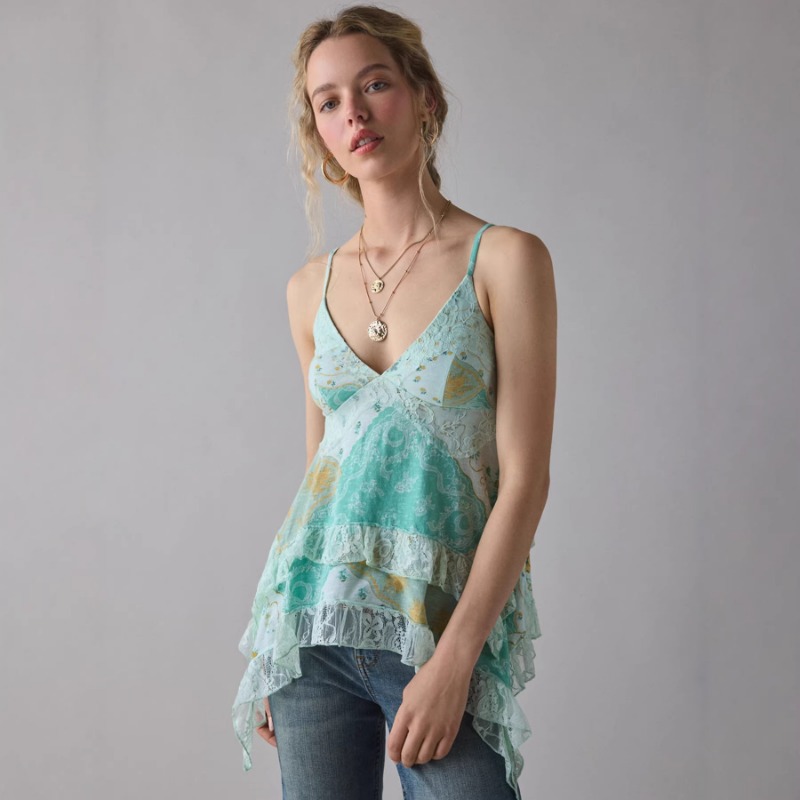 Vintage Floral Chiffon Cami To - Cami Top Lace reseña y precio