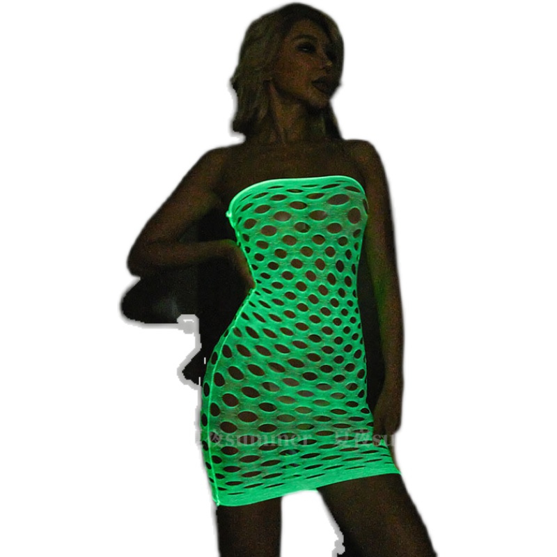Luminous Glow in The Dark Fish - Bodystocking Fishnet reseña y precio