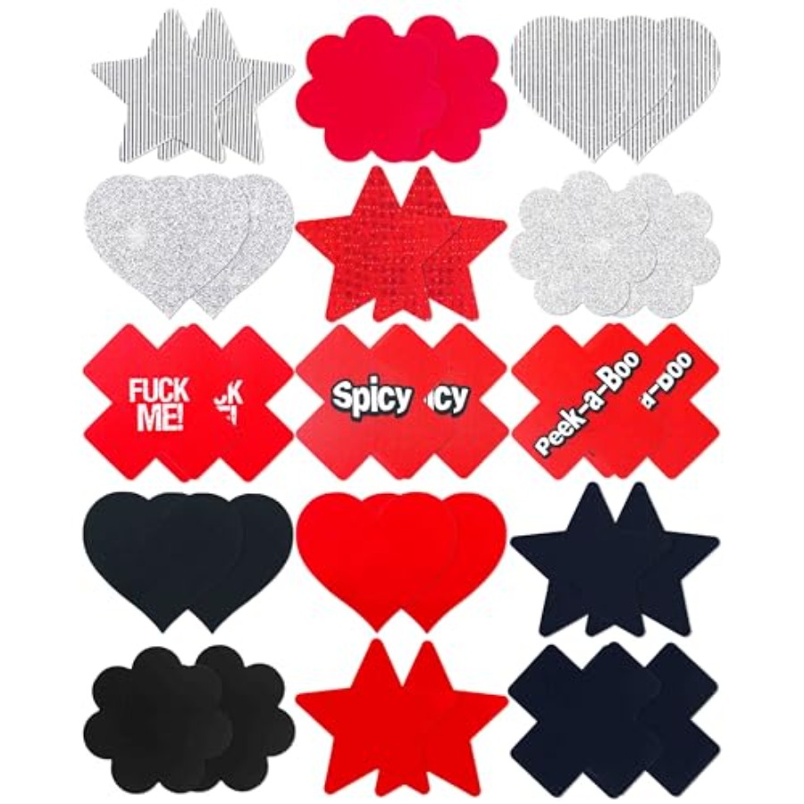 15 Pairs Nipple Pasties Rave N - Nipple Cover Pasties reseña y precio