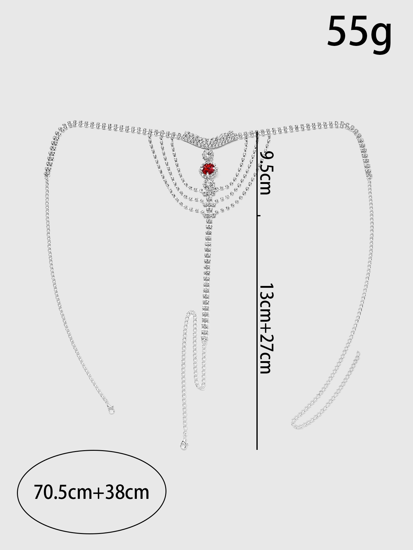 Crystal Rhinestone Body Chain  - Thong Bikini Women reseña y precio