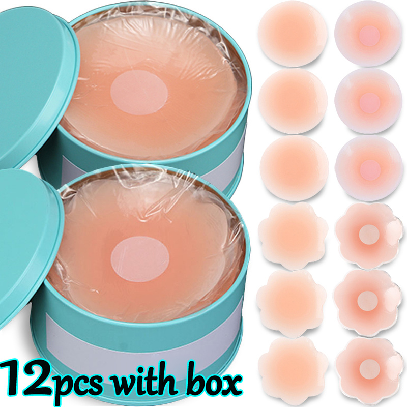 12pcs with Box Silicone Nipple - Silicone Bra Adhesive reseña y precio