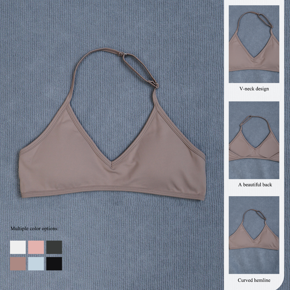 Women's Summer Halter Neck Pad - Sports Bra High Impact reseña y precio