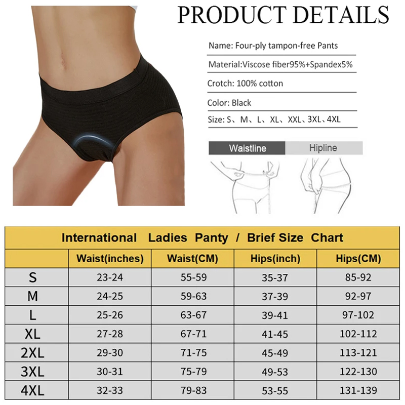 2Pc Heavy Flow Pure Cotton Men - Period Panty Absorbent reseña y precio