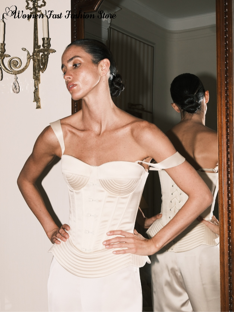 Sexy Fishbone Spaghetti Strap  - Corset Waist Cinch reseña y precio