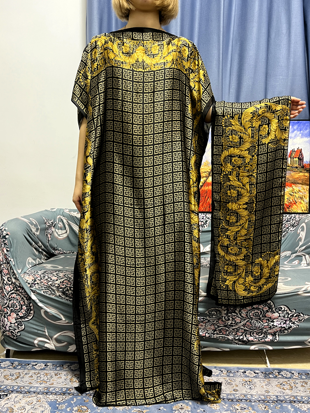 Abayas For Women Dubai Kaftan  - Robe Silk Women reseña y precio