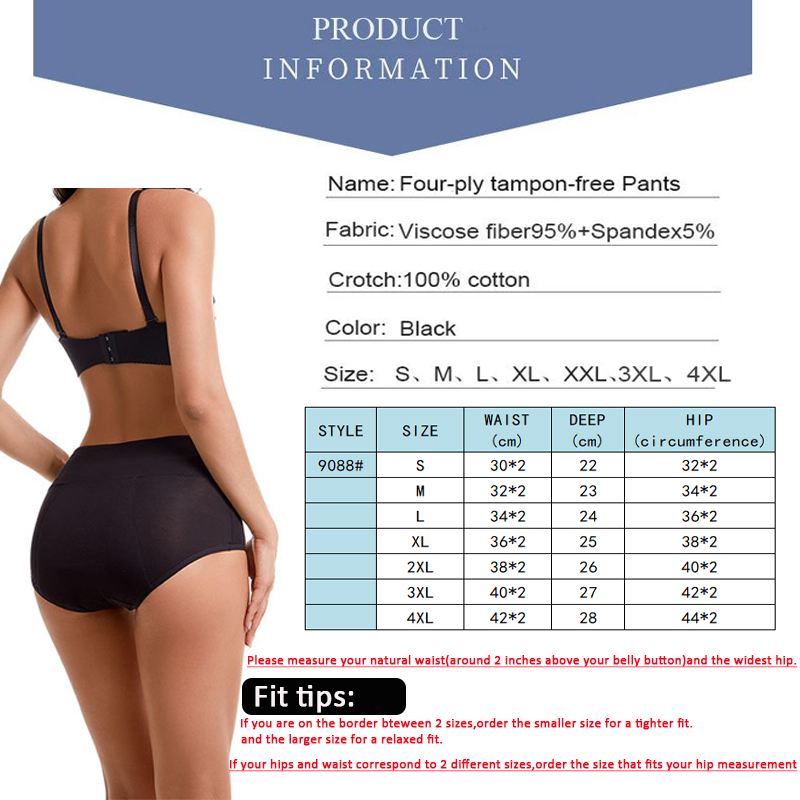4-Layer Absorbent Leakproof Me - Period Panty Absorbent reseña y precio