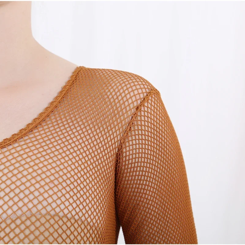 Latin Dance Full Body Jumpsuit - Bodystocking Fishnet reseña y precio